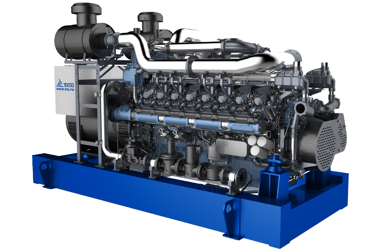 Газопоршневая установка 1400 кВт TSS GE-Bd-1400T CHP OG на двигателе BAUDOUIN